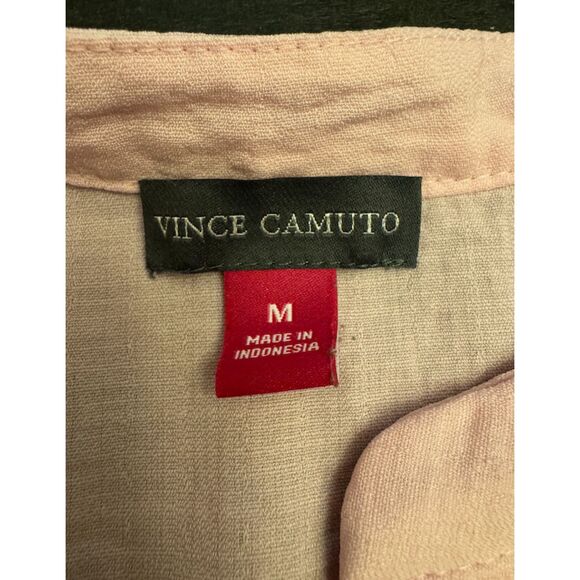 Vince Camuto Light Pink Ruffled Sleeves V Neck Top - Sz M - Picture 8 of 10